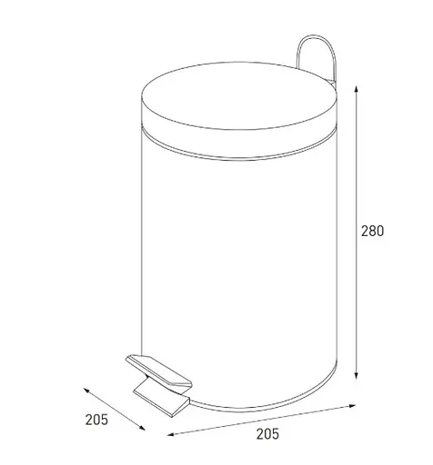 Мусорное ведро круглое Zerix Solo-TC0105 SS Color 5 л нержавейка (ZX5897)  - фото 5