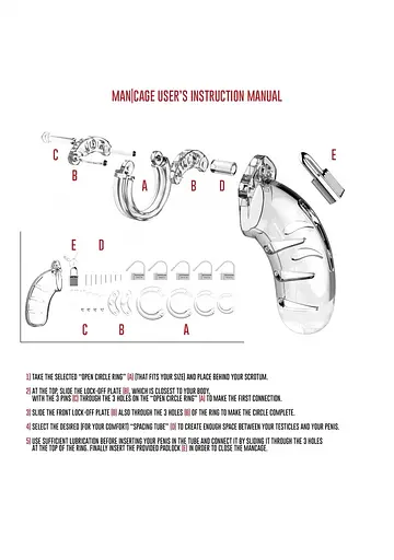 Пояс верности для мужчин ManCage 05 Chastity Cage прозрачный - фото 4