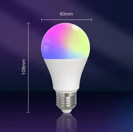 Лампа різнобарвна Moes RGB E27 9 Вт 806 лм розумна з bluetooth (BB-TDA9-RCW-E27-MS) - фото 4