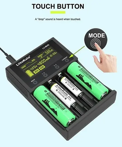 Зарядное устройство для аккумуляторов LiitoKala Lii-M4S (Li-ion IMR LiFe+NiMH) + Рower bank + Type-C - фото 9