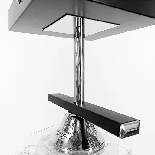 Стельова люстра в чорному корпусі на 1 плафон Line.F 126/1 P BK - фото 5