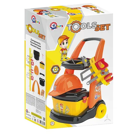 Детский игровой "Набор инструментов" ТехноК 6511TXK, 12 предметов - фото 5