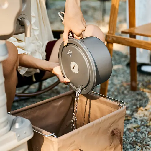 Набір кемпінгового посуду Naturehike CNH22CJ002 (2 каструлі + казанок + сковорода) алюміній - фото 7