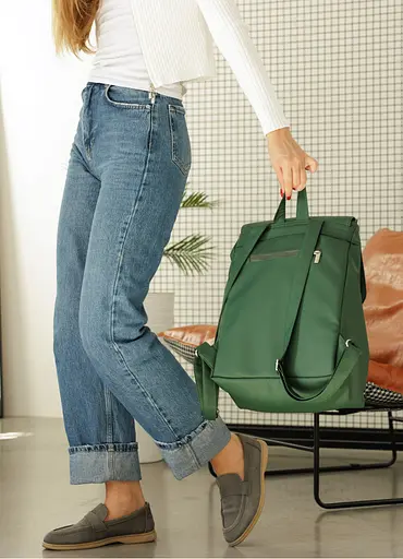 Жіночий рюкзак Sambag Loft LZN зелений 38 х 28 х 18 см (22400007) - фото 6