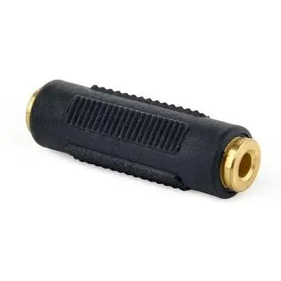 Звуковой переходник Cablexpert 3.5 мм F - 3.5 мм F черный (A-3.5FF-01) - фото 1
