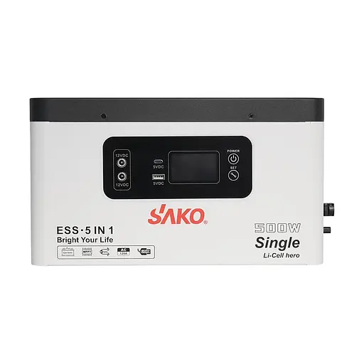 Портативная зарядная станция Sako Alpha-ESS-500W/1KWh. Мощность 500 Вт, энергоемкость 1004.8 Вт*ч, LifePO4 (42-00308) - фото 1