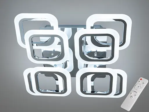 Світлодіодна люстра смарт світильник з пультом, 70W, хром - фото 1