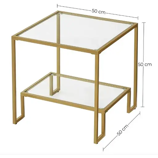 Журнальний столик Leobert Santorini в стилі Loft золотистий - фото 4