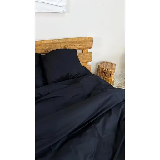 Комплект постільної білизни Євро #Black night чорна ніч - фото 4