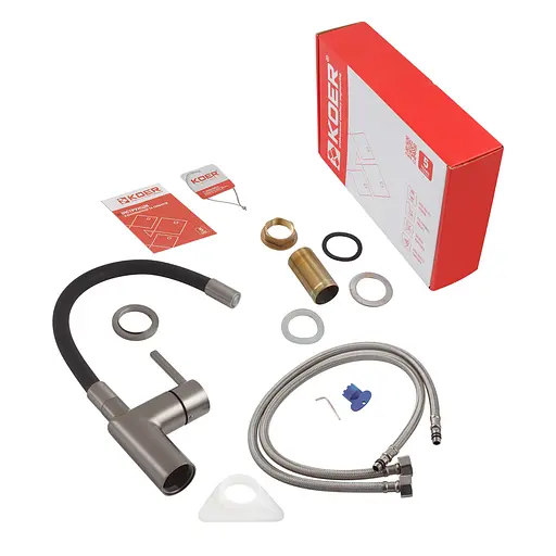 Смеситель для кухни Koer KB-70029-07 graphite KR5500 Графит - фото 4