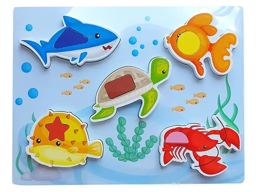 Дерев’яна іграшка Рамка-вкладиш пазли, 30x22.5x1.5 см (В асортименті)