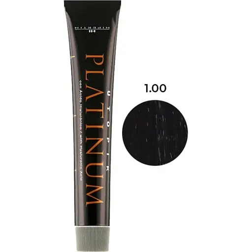 Крем-фарба для волосся Hipertin Utopik Platinum 1.00 чорний 60 мл