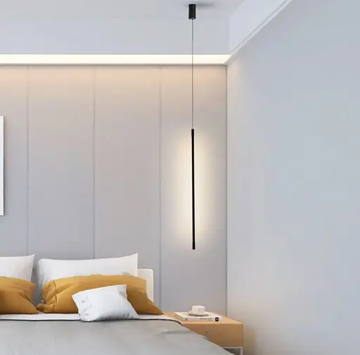 Линейные подвесные светильники в черном каркасе длиной 60 см | Line F | Арт. J014/600 BK - фото 7