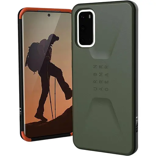 Оригинальный противоударный чехол UAG Civilian для Samsung Galaxy S20 (6.2") Olive Drab (21197D127272)