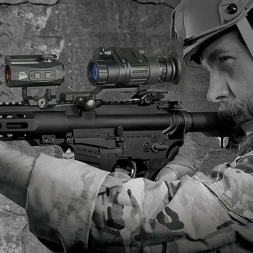 Прибор ночного видения Night Vision PVS-14 4х (до 400м) с креплениями на шлем - фото 7