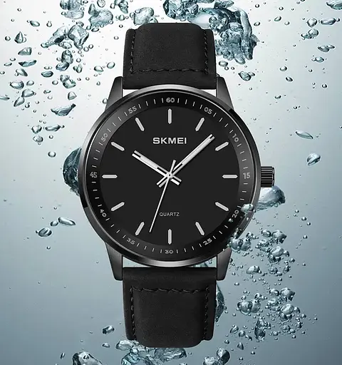 Часы классические мужские Skmei 2034 (Черный с черным) - фото 5