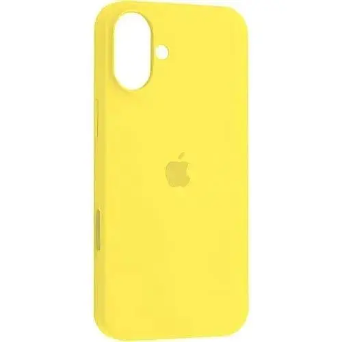 Силиконовый чехол iPhone 16 матовое покрытие накладной чехол микрофибра Желтый - фото 1