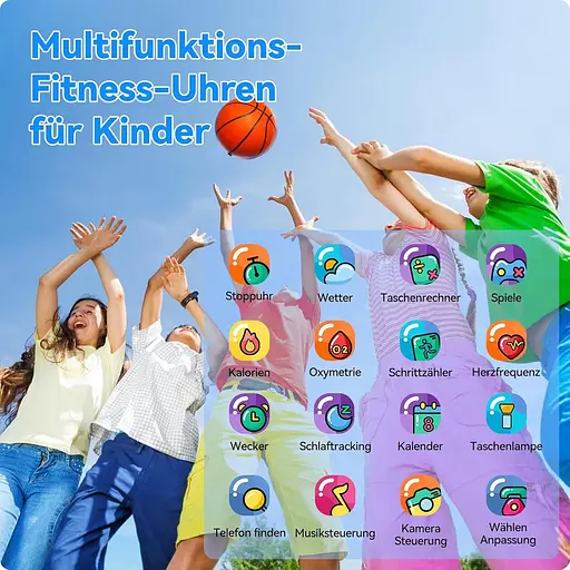 Anyloop Дитячий розумний годинник для хлопчиків і дівчаток Фітнес-активність Трекер 19 спортивних режимів Серцевий ритм Монітор - фото 4