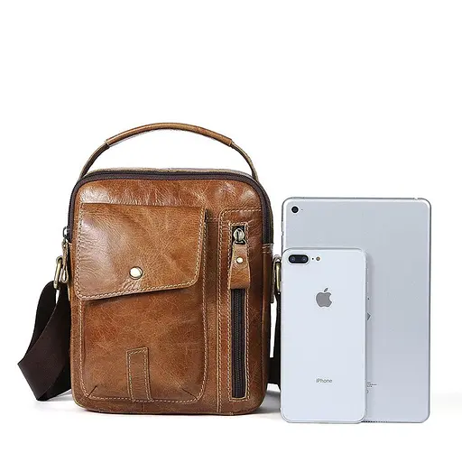 Чоловіча шкіряна сумка Vintage 18х21,5х6 см sum0020284 - фото 1