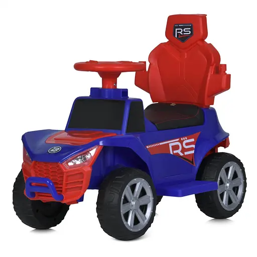 Детская каталка-толокар Bambi Racer 2 в 1 с музыкой и светом, синяя с красным. - фото 6