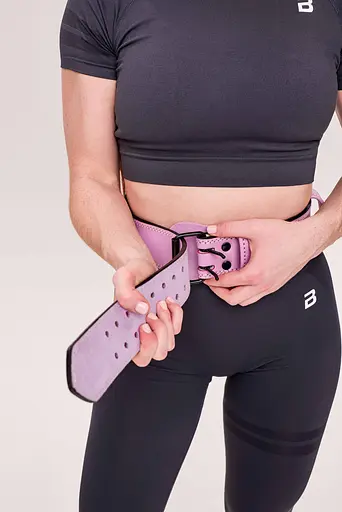 Пояс BiotechUSA Bodybuilding leather belt purple M - фото 4