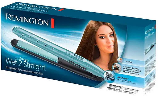 Випрямляч Remington Wet 2 Straight, 47 Вт, температурних режимів 10, 140-230С, дисплей, кераміка, титан, бірюзовий - фото 3