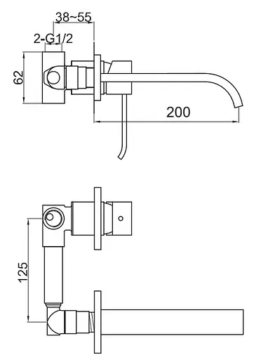 Смеситель для умывальника Kohlman Axis chrome + BOX скрытого монтажа QW183N Хром - фото 3