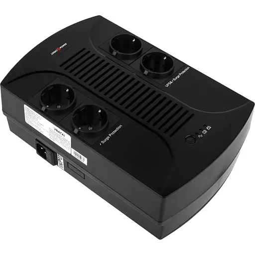 Источник бесперебойного питания LogicPower 650VA-PS, Lin.int., AVR, 4 x евро, пластик - фото 4