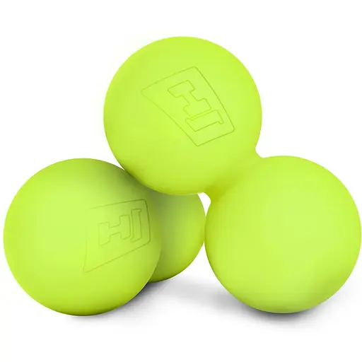 Силиконовый массажный двойной мяч Hop-Sport HS-S063DMB 63 мм салатовый - фото 3