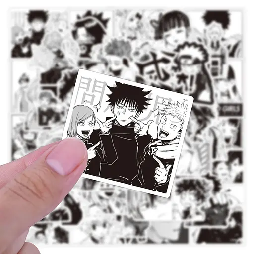 Стікерпак Манга емоції: Чорно-білий світ Набір наклейок GeekLand Manga Emotions: Black and White World 50 штук - фото 4