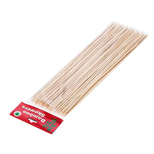 Шпажки бамбукові палички для шашлику канапе 30 см (довжина 200 мм) 100шт/уп., Kitchen Master Бежевий 85939 - фото 5