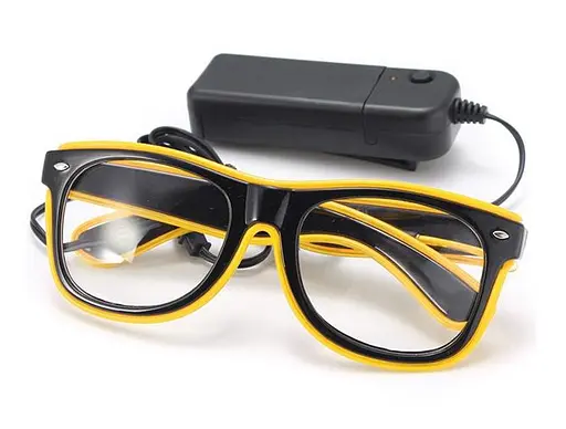 Окуляри світлодіодні Leds прозорі El Neon ray yellow неонові - фото 3