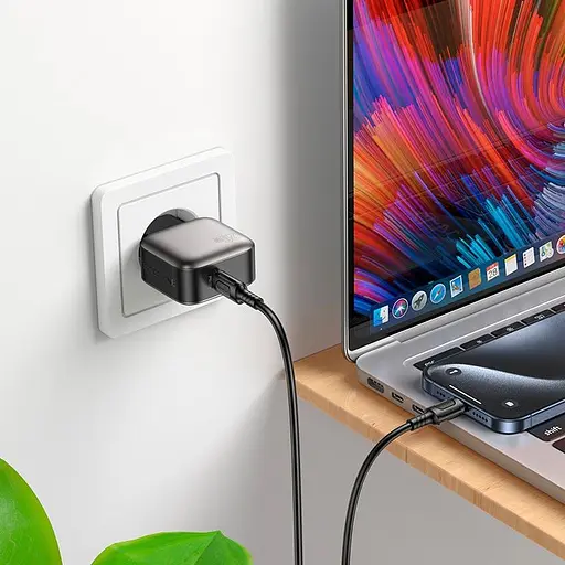 Адаптер сетевой Borofone Absolute single-port charger BAS53A | 1Type-C, 20W/3A, PD/QC| - фото 2