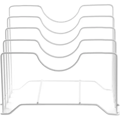 Подставка для крышек RINGEL Raum настольная 4 отсека белая 26х16х21.7 см (RG-008w)