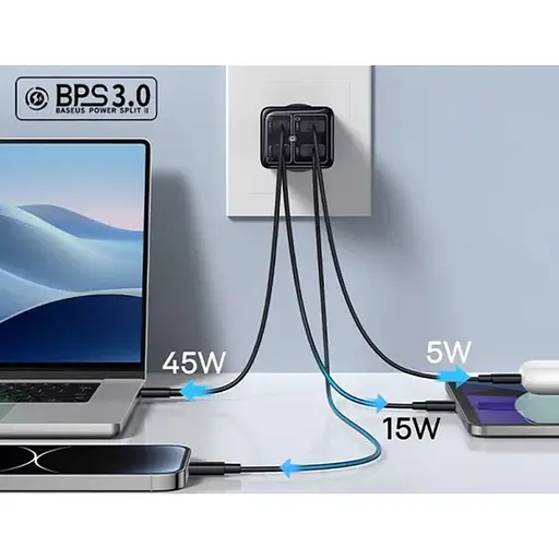 Сетевое зарядное устройство Baseus GaN6 Pro Black (P10162701113-00) [127638] - фото 10