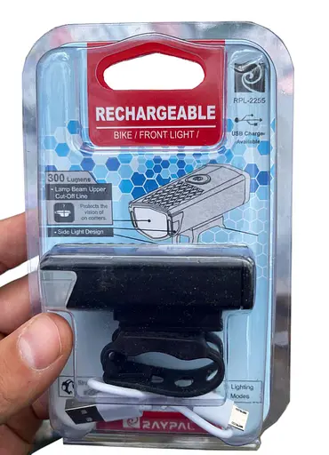 Вело фара Raypal RPL-2255 велосипедный аккумуляторный водонепроницаемый фонарь USB 300 Lumens 800 mAh - фото 5
