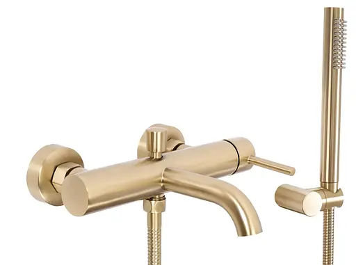 Смеситель для ванны Rea Lungo brushed gold настенный REA-B8010 Золотой - фото 1