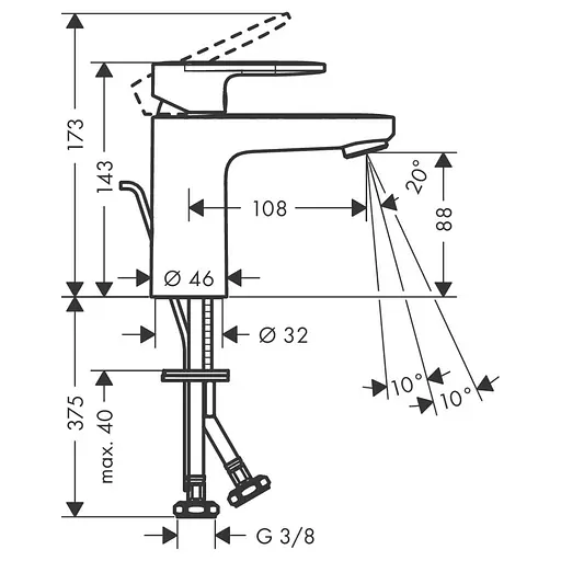 Смеситель для раковины Hansgrohe Vernis Blend 71551000 хром - фото 2