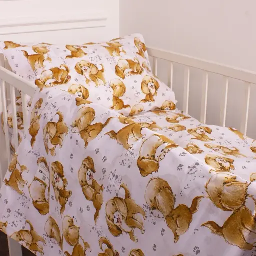 Комплект постельного белья MirSon Бязь 20-0020 Red dogs 160x220 см бежевый (2200010264494) - фото 3