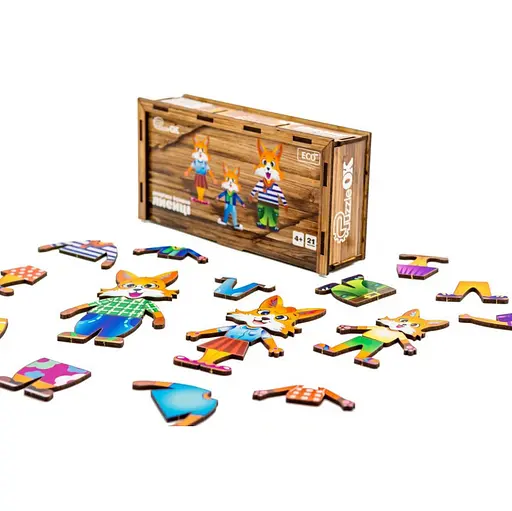 Деревянная настольная игра Лисички PuzzleOK Puz-42121 - фото 2
