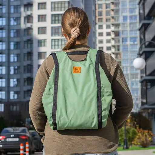 Рюкзак-антивор OOLOO Капля 45х27х14 см, салатовый 2414 - фото 7