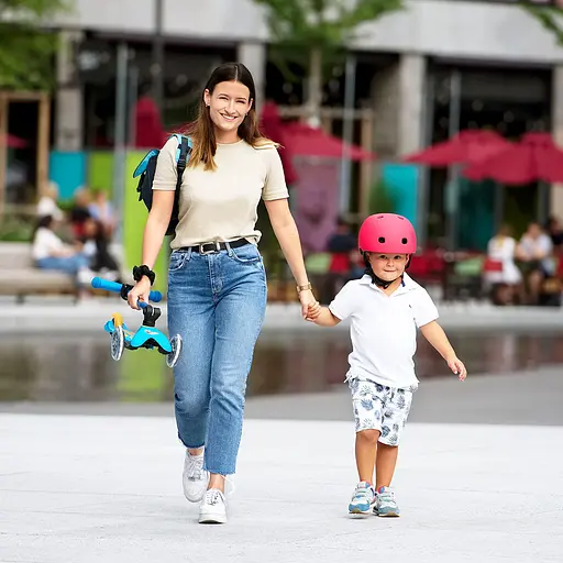 Самокат Micro Mini Deluxe Foldable LED Блакитний океан (MMD200) - фото 8