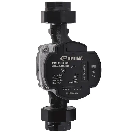 Насос циркуляционный энергосберегающий Optima PRIME UPMH 32-80AUTO 180 мм + гайки - фото 2