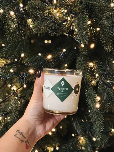 Свічка Буковий ліс 350 мл 45 год Великі Соєвий віск  - фото 4