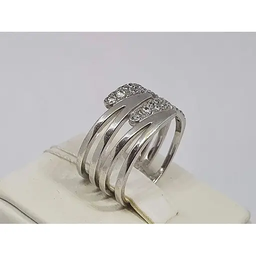 Серебряное кольцо Харьковская ювелирная фабрика с фианитами. 13753-Р 18 18,5 - фото 5