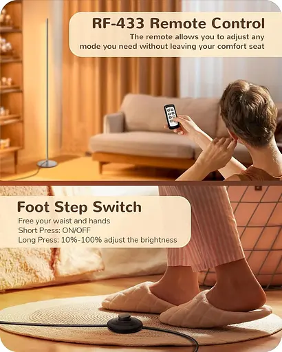 Світлодіодна кутова лампа EDISHINE 2 шт. з пультом дистанційного керування 57.5" - фото 6