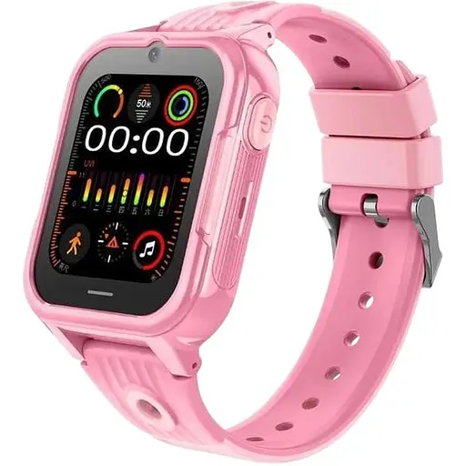 Дитячий смарт-годинник Smart Baby Watch D38-X3 з SIM-картою GPS прослуховуванням відеодзвінком 4G Play Market рожевий
