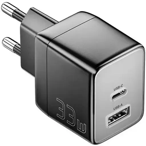 Мережевий зарядний пристрій EssagerECT33W Gan 1USB 1T-C 33W чорний - фото 1