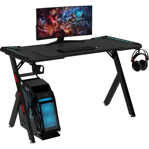 Компьютерный игровой стол GT Racer T-1249 Black [125865] - фото 3