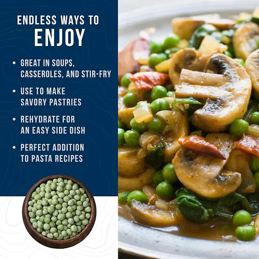 Горошек сублимированный с длительным сроком хранения 30 лет Augason Farms, 19 порций - фото 5